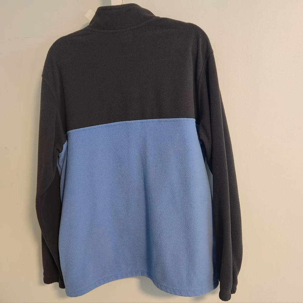 UNC Tar Heels Carolina Blue & Navy Quarter-Zip Fleece Pullover‎ Xl Like New